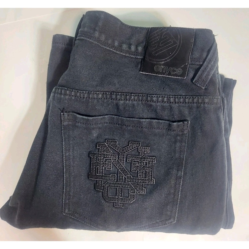 Enyce Mens Black Jeans Size 36x30 By Sean Combs Hip Hop Grunge Metal Rap